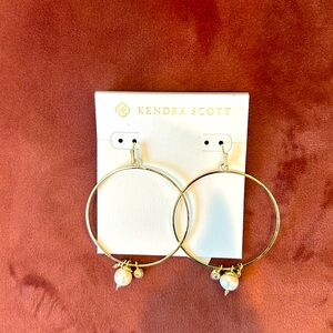 Kendra Scott White Gold Hoops